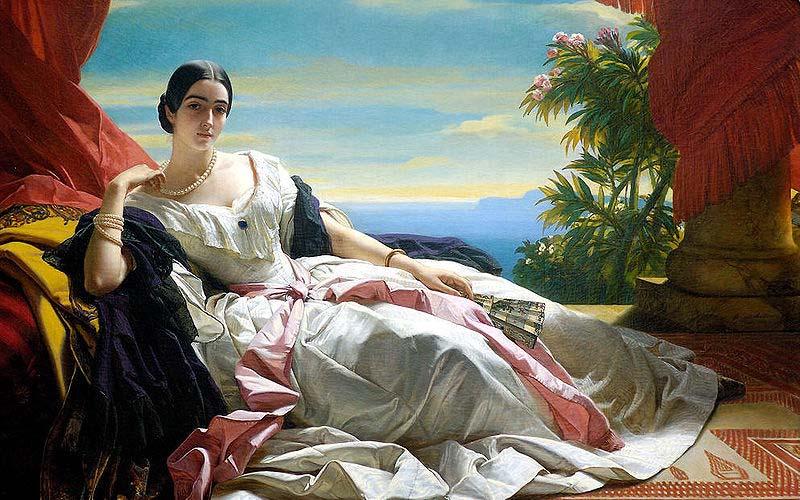 Franz Xaver Winterhalter Portrait of Leonilla, Princess of Sayn-Wittgenstein-Sayn oil painting image